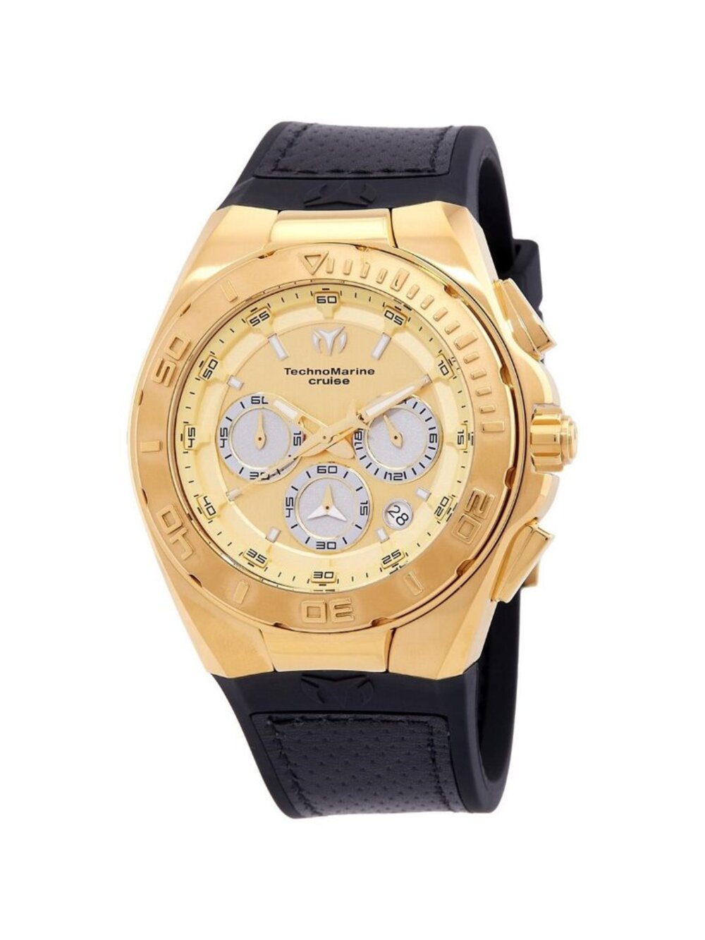NWT Technomarine Cruise Chronograph Quartz Gold And Silver Dial Watch